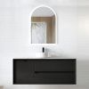 oti blak 120 1 OTBY-WH Plywood Black Oak Wall Hung Vanity - 1200mm Single