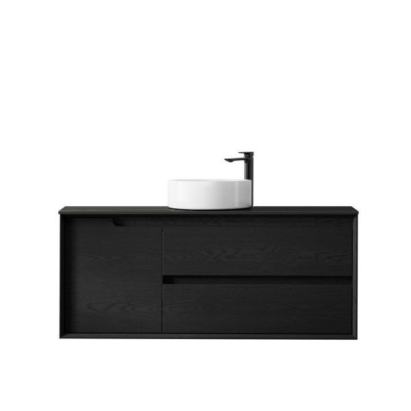 OTBY-WH Plywood Black Oak Wall Hung Vanity - 1200mm Single