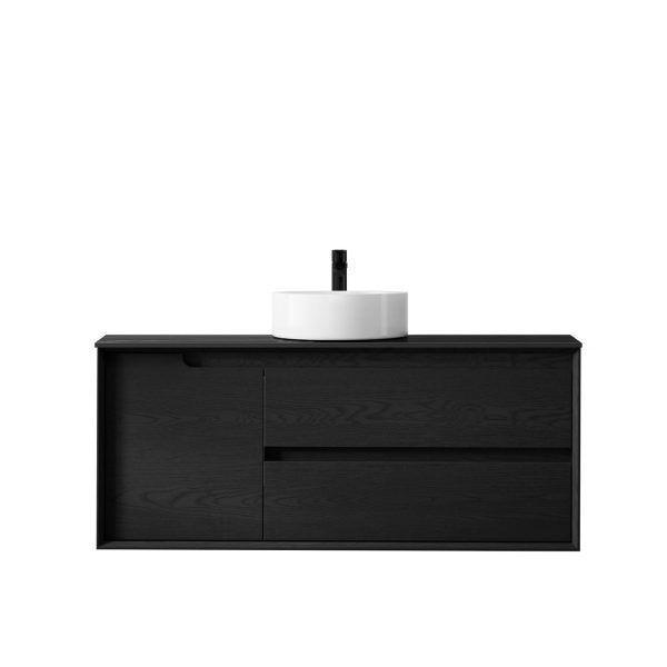 OTBY-WH Plywood Black Oak Wall Hung Vanity - 1200mm Single
