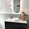 oti blk 120 5 OTBY-WH Plywood Black Oak Wall Hung Vanity - 1200mm Single