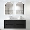 oti blk 1200d OTBY-WH Plywood Black Oak Wall Hung Vanity - 1200mm Double