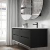 oti blk 1200d 3 OTBY-WH Plywood Black Oak Wall Hung Vanity - 1200mm Double