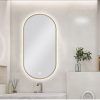 ts oval bg framed led TS Framed Oval LED Mirror 450x900mm - 4 Colours
