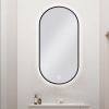 ts oval framed led blk TS Framed Oval LED Mirror 450x900mm - 4 Colours