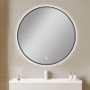 ts rnd led framed blk TS Framed Round LED Mirror 750mm - 4 Colours