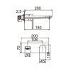 1582ch spec TS1582BK Black Bath/Basin Wall Mixer with Spout Combination