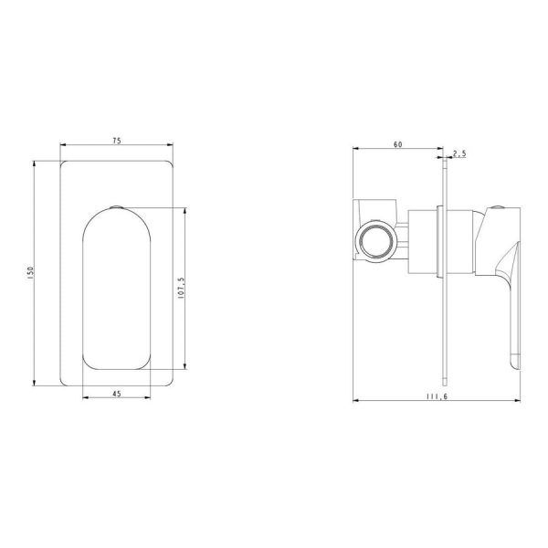 TS167BN Brushed Nickel Shower Mixer