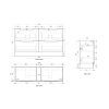 CA56-1500-Dimensions-scaled AU56-1500 Wooden Freestanding Vanity - 1500×460mm - Double