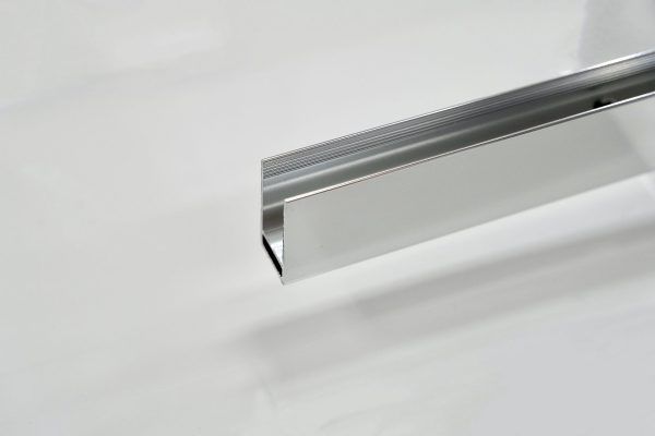 SS08/17 - 10mm Chrome Frameless Shower Screen with Wall Channels with Seals Included - 1200x900mm