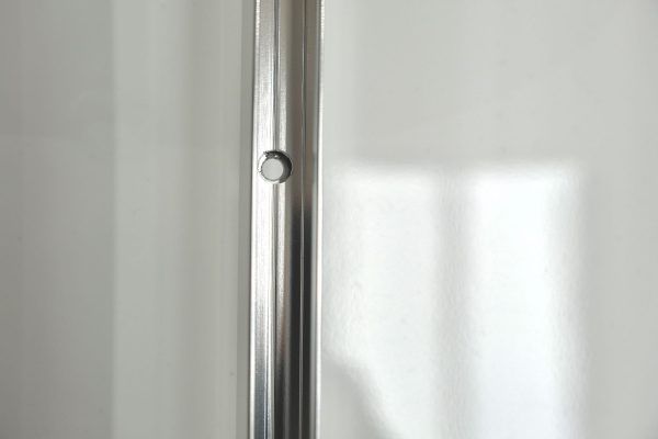 SS08/17 - 10mm Chrome Frameless Shower Screen with Wall Channels with Seals Included - 1200x900mm