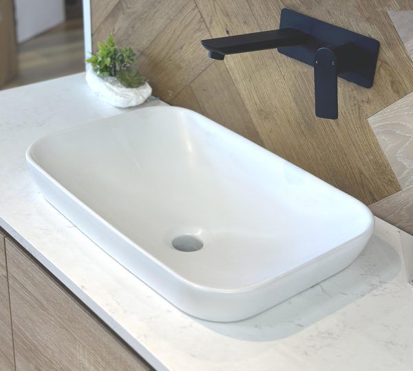 Cove-5130-MW Matte White Insert Ceramic Basin 510x330x150MM