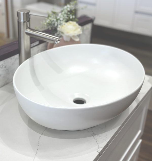 Mecca-5239-MW Matte White Ceramic Basin 520x395x130mm