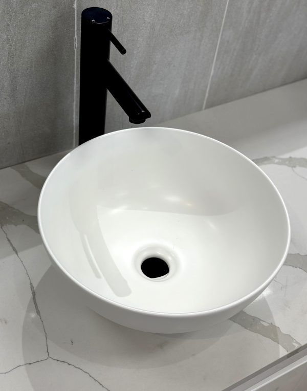 Opal-3535-MW Matte White Ceramic Basin 358x358x155mm