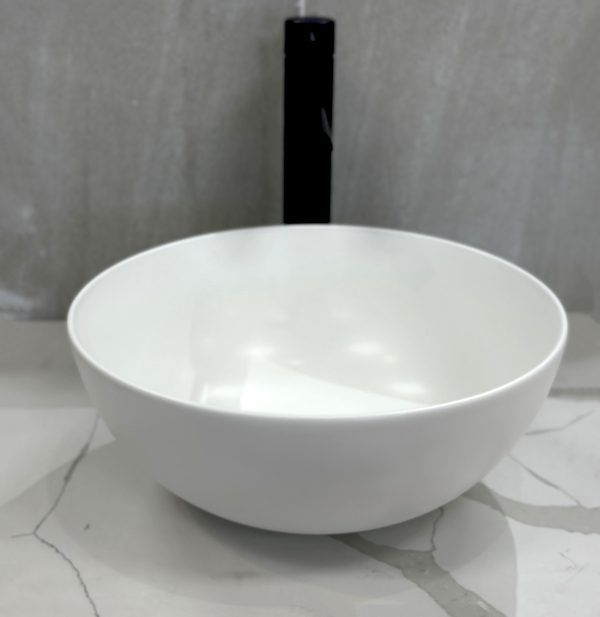 Opal-3535-MW Matte White Ceramic Basin 358x358x155mm