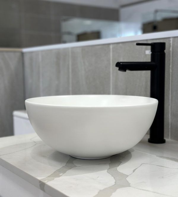 Opal-3535-MW Matte White Ceramic Basin 358x358x155mm