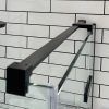 Image_20250430100138 SS08/17 - 10mm Black Frameless Shower Screen with Wall Channels with Seals Included - 950x950mm (Suit on 1000x1000 Base)