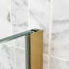 Image_20250430113406 SS08/17 - 10mm Brushed Gold Frameless Shower Screen with Wall Channels with Seals Included - 950x950mm (Suit on 1000x1000 Base)