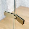 Image_20250430113411 SS08/17 - 10mm Brushed Gold Frameless Shower Screen with Wall Channels with Seals Included - 950x950mm (Suit on 1000x1000 Base)