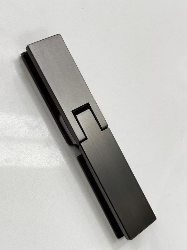 SS08/17 - 10mm Gun Metal Frameless Shower Screen with Wall Channels with Seals Included - 1200x900mm