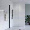 SS0817 BLACK WALK IN SS0817 - Black Walk In Shower Screen with Wall Channel - 1150mm