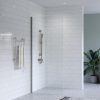 SS0817 - Gun Metal Walk In Shower Screen with Wall Channel - 1200mm