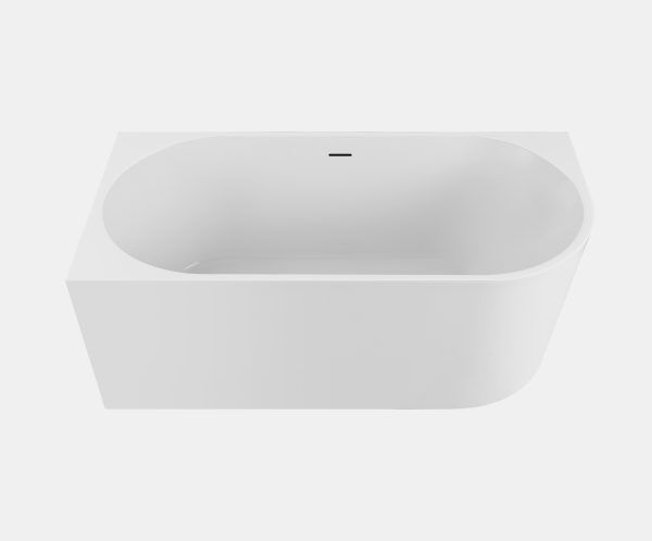 Winsor 1500mm Left Corner Gloss White Freestanding Bath (Central Waste Location)
