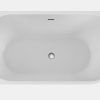 WINSOR 1500 L MW (4) Winsor 1500mm Left Corner Gloss White Freestanding Bath (Central Waste Location)
