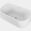WINSOR 1500 L MW (6) Winsor 1500mm Left Corner Gloss White Freestanding Bath (Central Waste Location)