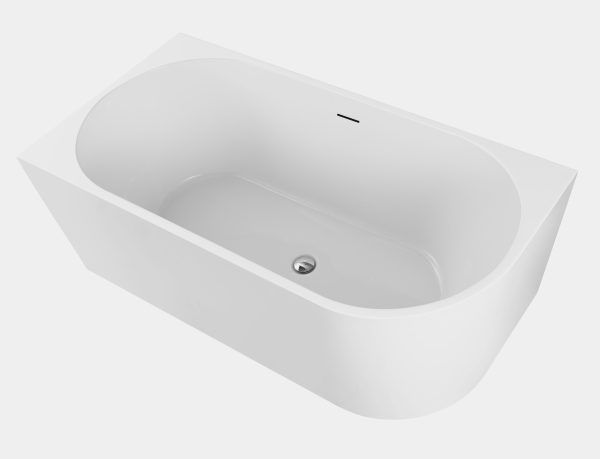 Winsor 1500mm Left Corner Gloss White Freestanding Bath (Central Waste Location)