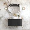 900 1 ot h OTBH-900 Black Wall Hung Curve Vanity - 900x460mm