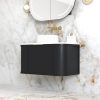 ot 900 2 ham b OTBH-900 Black Wall Hung Curve Vanity - 900x460mm