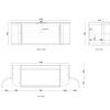 ot boh 1200 blk spec OTBH-1200 Black Wall Hung Curve Vanity - 1200x460mm