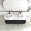 ot boh 1500 4 blk OTBH-1500 Black Wall Hung Curve Vanity - 1500x460mm
