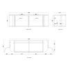 ot boh 1500 5 spec blk OTBH-1500 Black Wall Hung Curve Vanity - 1500x460mm