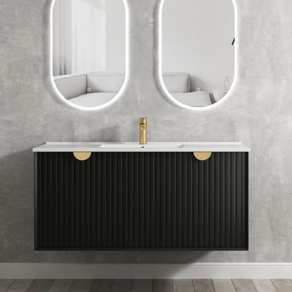OTMA-1200 Black Wall Hung Vanity - 1200x460mm