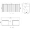 ot ma 1200 2 OTMA-1200 Black Wall Hung Vanity - 1200x460mm