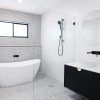 ot ma 1200 3 OTMA-1200 Black Wall Hung Vanity - 1200x460mm