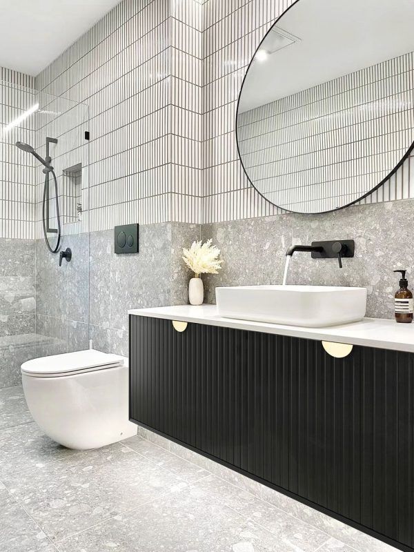 OTMA-1200 Black Wall Hung Vanity - 1200x460mm