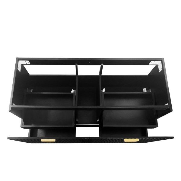 OTMA-1200 Black Wall Hung Vanity - 1200x460mm