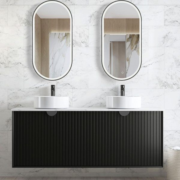 OTMA-1500 Black Wall Hung Vanity - 1500x460mm