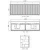ot ma 1500 2 OTMA-1500 Black Wall Hung Vanity - 1500x460mm