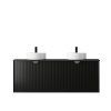 ot ma 1500 3 OTMA-1500 Black Wall Hung Vanity - 1500x460mm