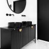 ot ma 1500 6 OTMA-1500 Black Wall Hung Vanity - 1500x460mm