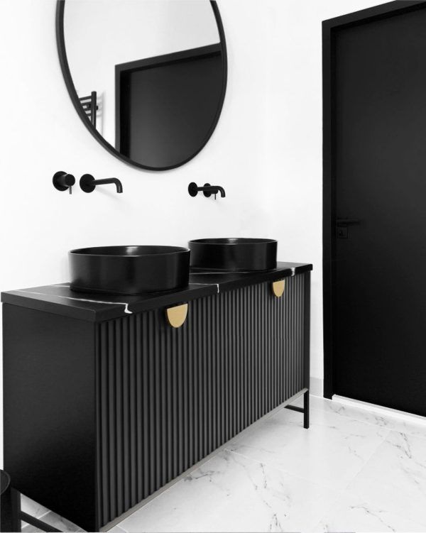 OTMA-1500 Black Wall Hung Vanity - 1500x460mm