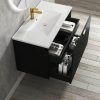 ot ma 900 4 OTMA-900 Black Wall Hung Vanity - 900x460mm