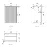 white mini ot spec OT400W Compact Fluted Matt White Wall Hung Ensuite Vanity - 410x260mm
