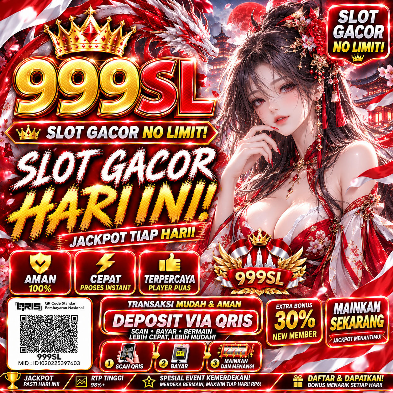 Banner Aplikasi 999SL dengan akses permainan digital