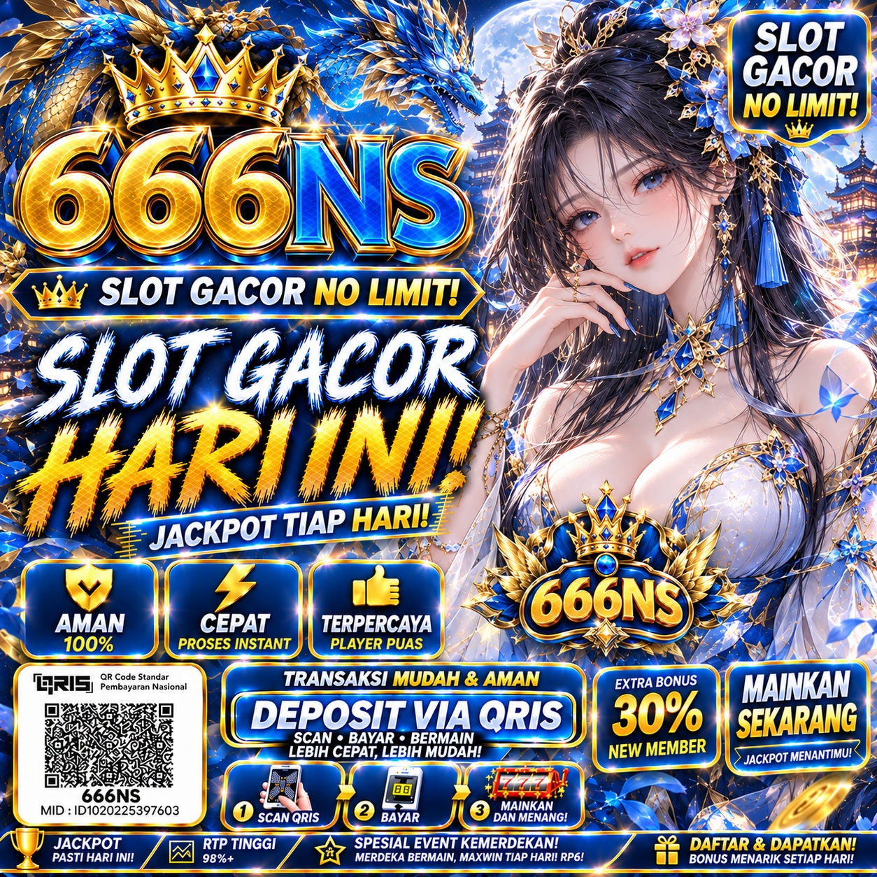 Banner Aplikasi 666NS dengan akses permainan digital