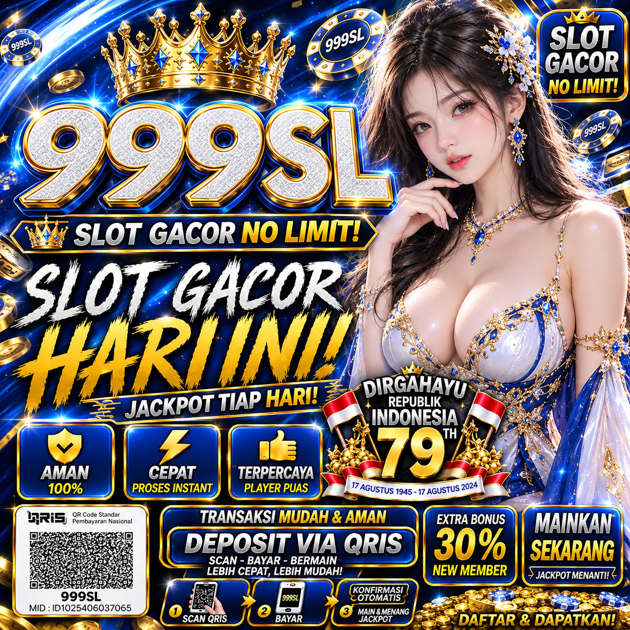 Banner Aplikasi 999SL dengan akses aplikasi digital