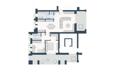 Planimetria appartamento trilocale